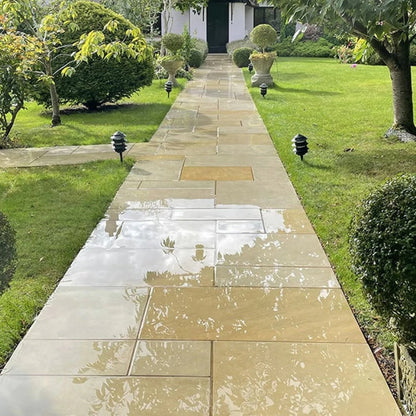 Fossil Sawn 20mm Sandstone Paving Slabs - Patio Kit - JJ Building Materials
