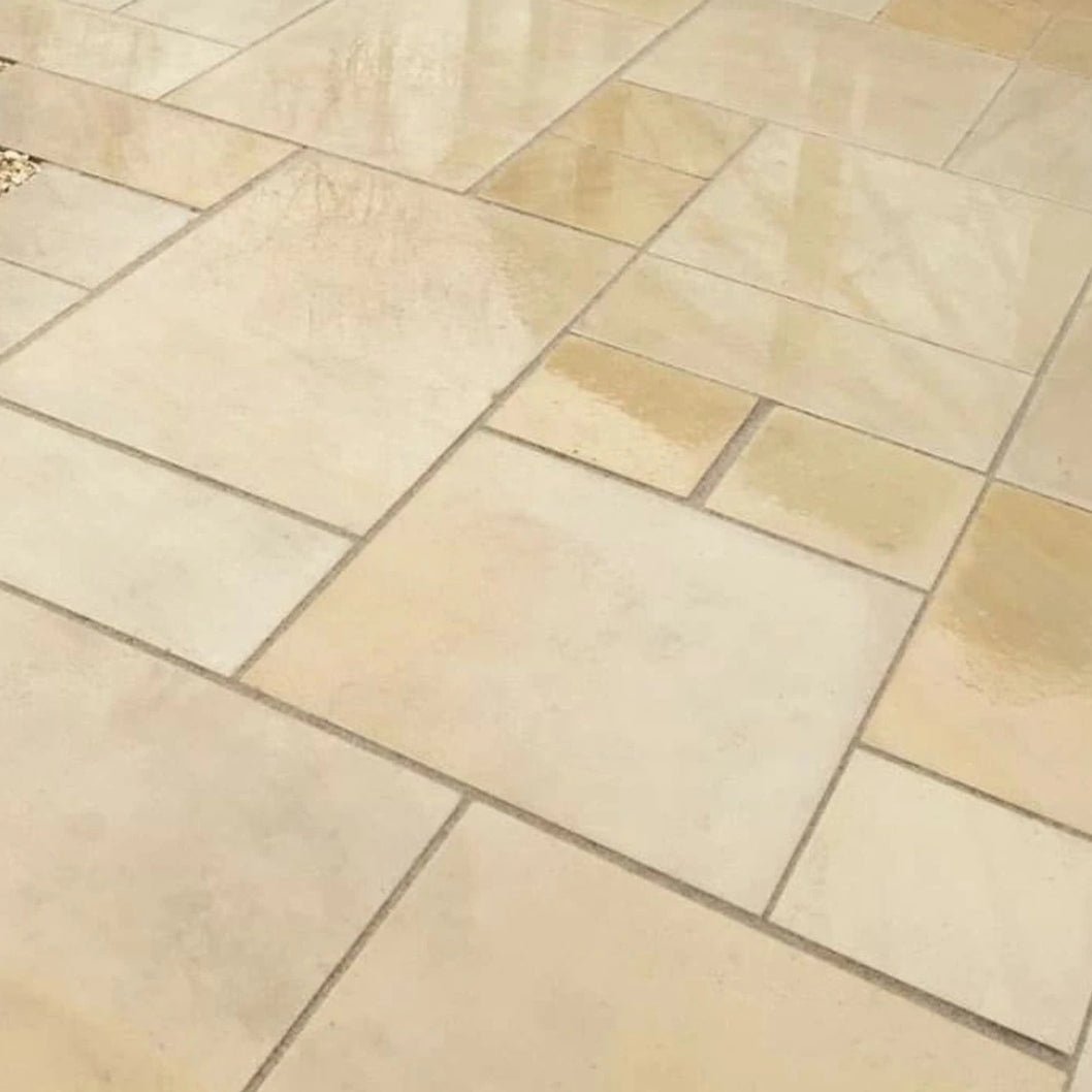 Fossil Sawn 20mm Sandstone Paving Slabs - Patio Kit - JJ Building Materials
