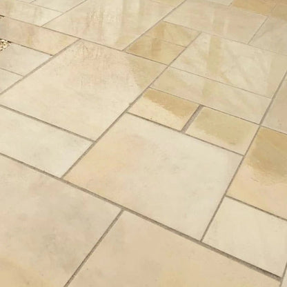 Fossil Sawn 20mm Sandstone Paving Slabs - Patio Kit - JJ Building Materials