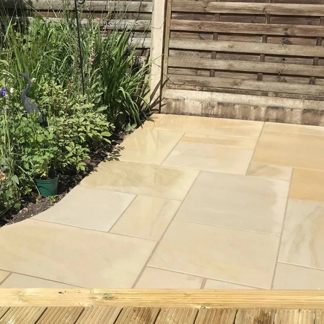 Fossil Sawn 20mm Sandstone Paving Slabs - Patio Kit - JJ Building Materials