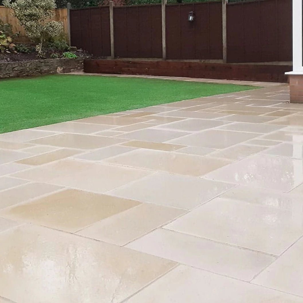 Fossil Sawn 20mm Sandstone Paving Slabs - Patio Kit - JJ Building Materials