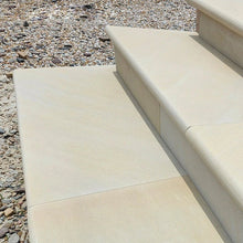 Fossil Sawn 40mm Sandstone - Bullnose Coping Stones - Sawn & Honed - 600×300mm - JJ Building Materials