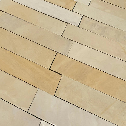 Fossil Sawn 20mm Sandstone Paving - 600×150mm