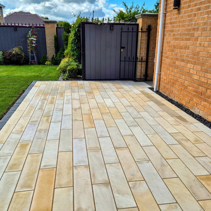Fossil Sawn 20mm Sandstone Paving - 600×150mm
