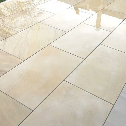Fossil Sawn 20mm Sandstone Paving Slabs