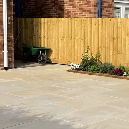 Fossil Sawn 20mm Sandstone Paving Slabs