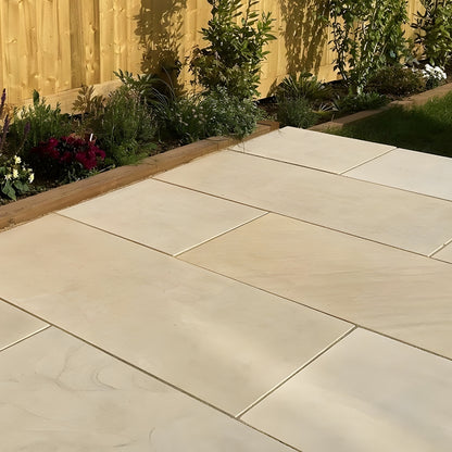 Fossil Sawn 20mm Sandstone Paving Slabs
