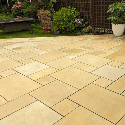 Fossil Sawn 20mm Sandstone Paving Slabs - Patio Kit