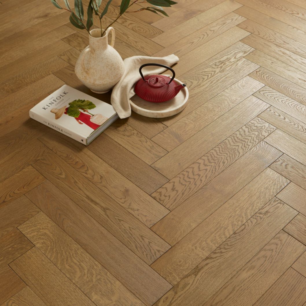 Foxley Oak Brushed Fusion Hybrid Engineered Wood Flooring - 1.92m2 Pack Size | Parquet Range - JJ Building Materials