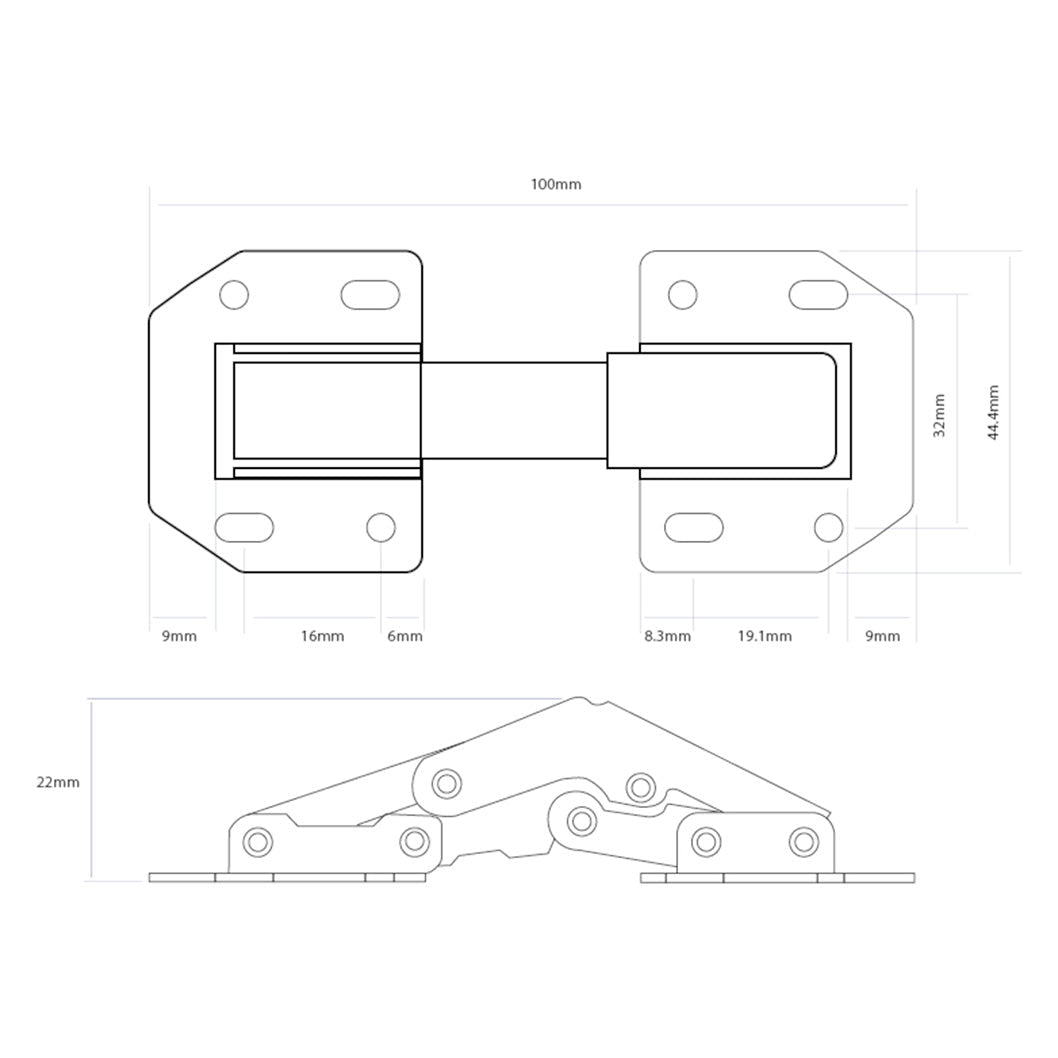 Frisco Eclipse 100mm Easy On Surface Mounted Cabinet Hinge (Pair) - JJ Building Materials