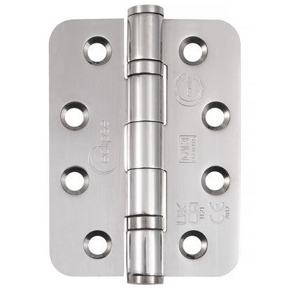Frisco Eclipse 102x76mm Ball Bearing Radius Corner Hinge Grade 13 - JJ Building Materials
