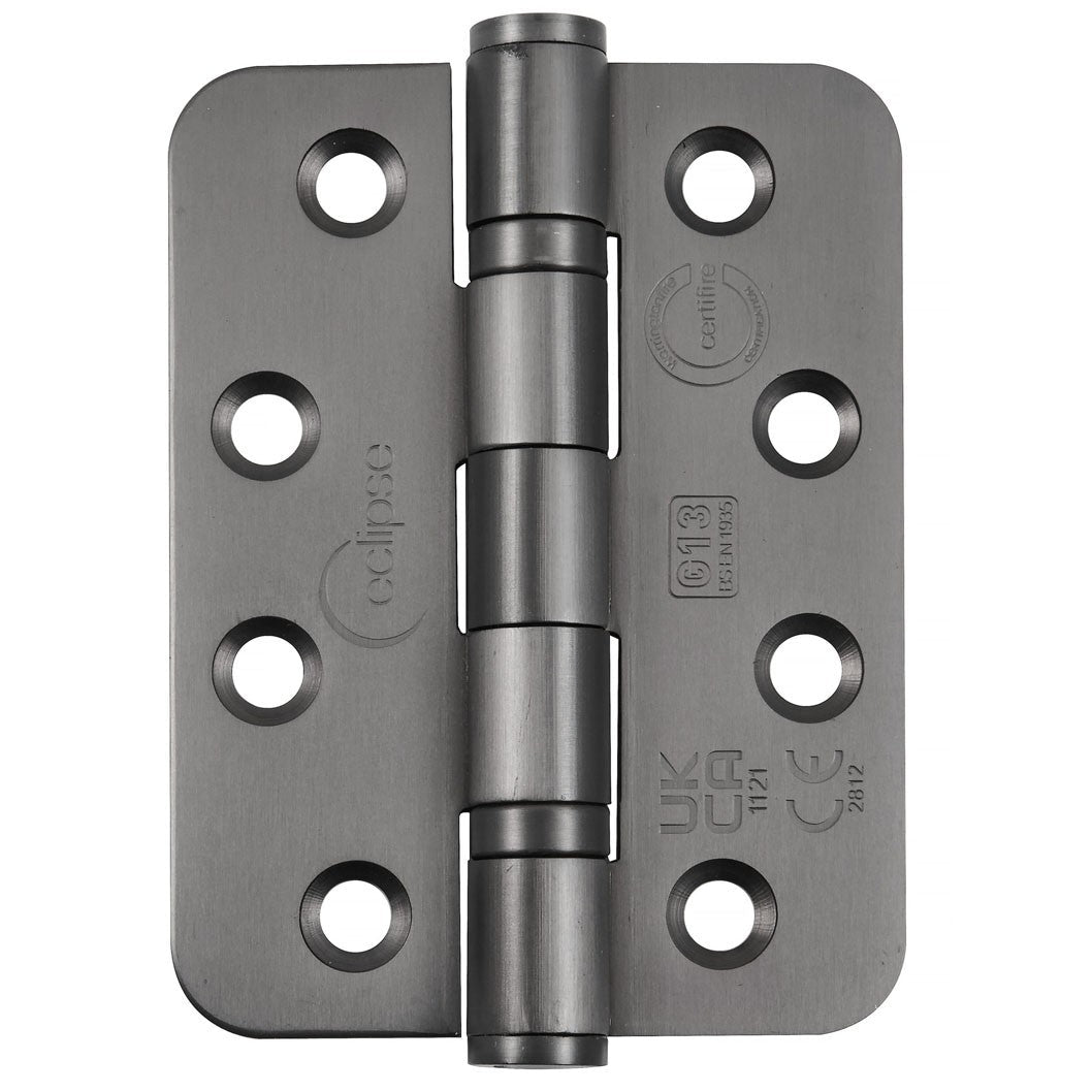Frisco Eclipse 102x76mm Ball Bearing Radius Corner Hinge Grade 13 - JJ Building Materials