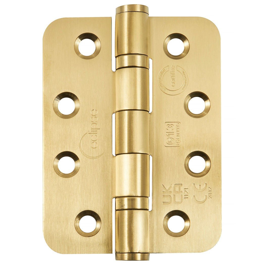Frisco Eclipse 102x76mm Ball Bearing Radius Corner Hinge Grade 13 - JJ Building Materials