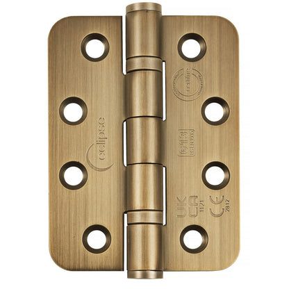 Frisco Eclipse 102x76mm Ball Bearing Radius Corner Hinge Grade 13 - JJ Building Materials