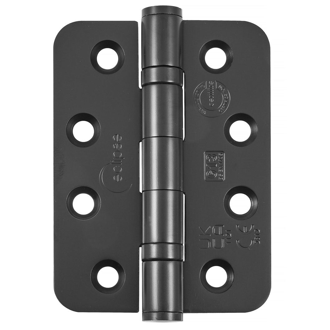 Frisco Eclipse 102x76mm Ball Bearing Radius Corner Hinge Grade 13 - JJ Building Materials