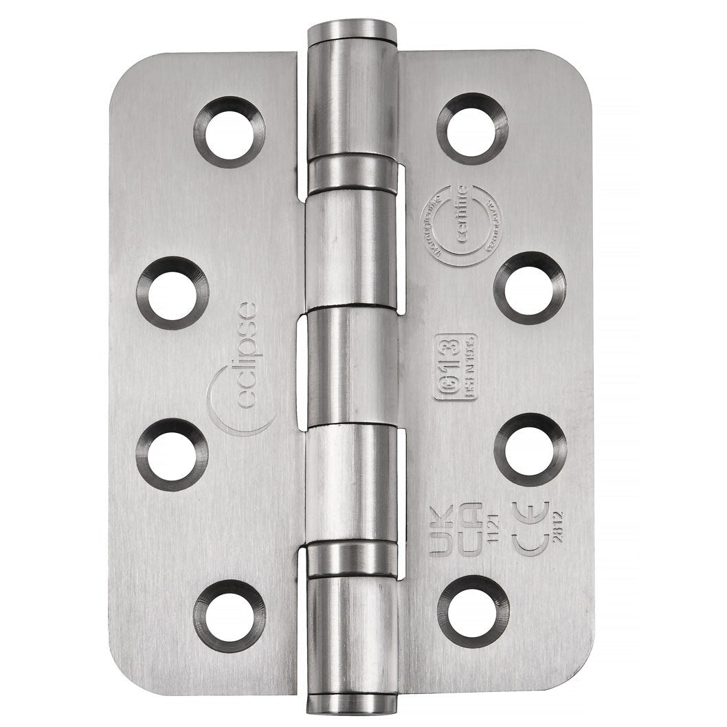 Frisco Eclipse 102x76mm Ball Bearing Radius Corner Hinge Grade 13 - JJ Building Materials