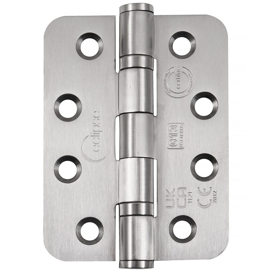 Frisco Eclipse 102x76mm Ball Bearing Radius Corner Hinge Grade 13 (Pre-Pack) - JJ Building Materials