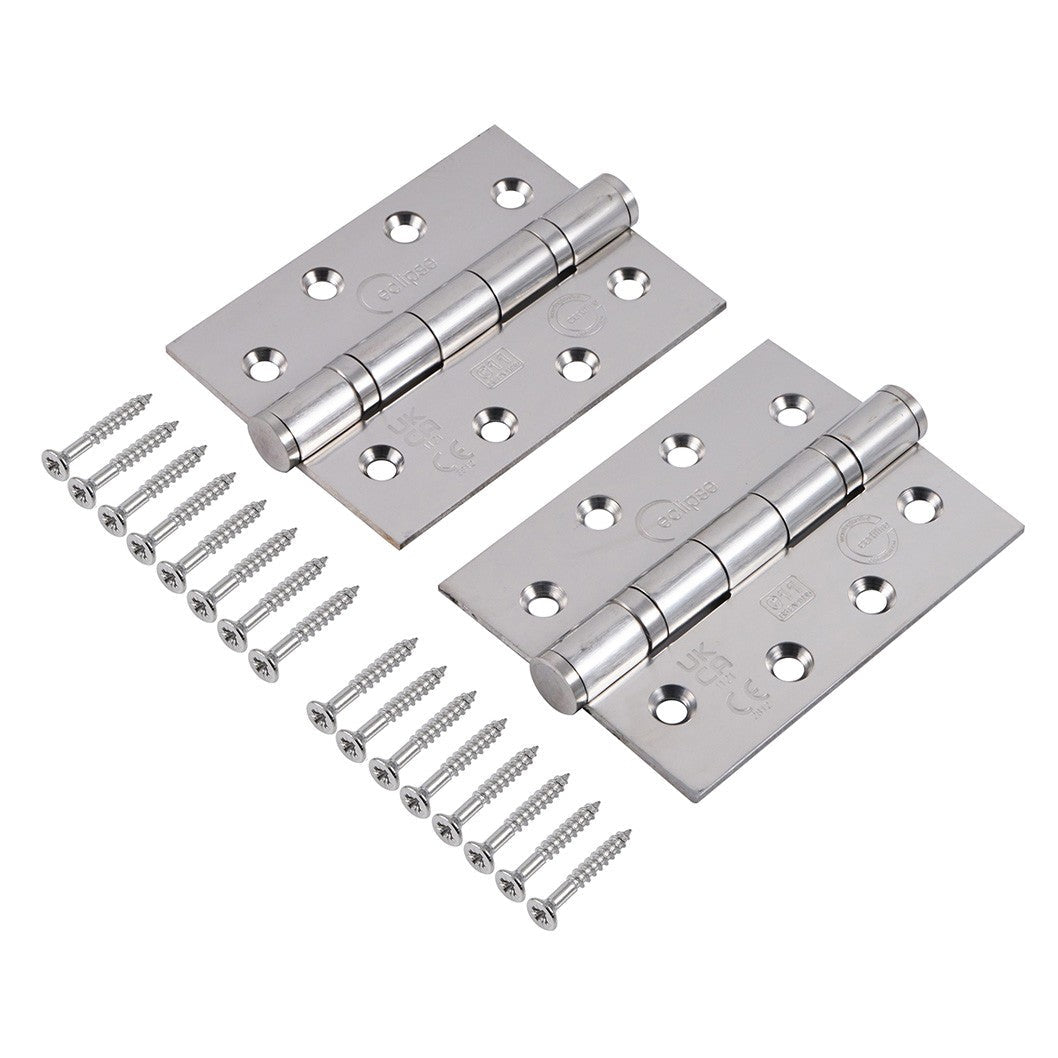 Frisco Eclipse 102x76mm Grade 11 Stainless Steel Ball Bearing Hinge - JJ Building Materials