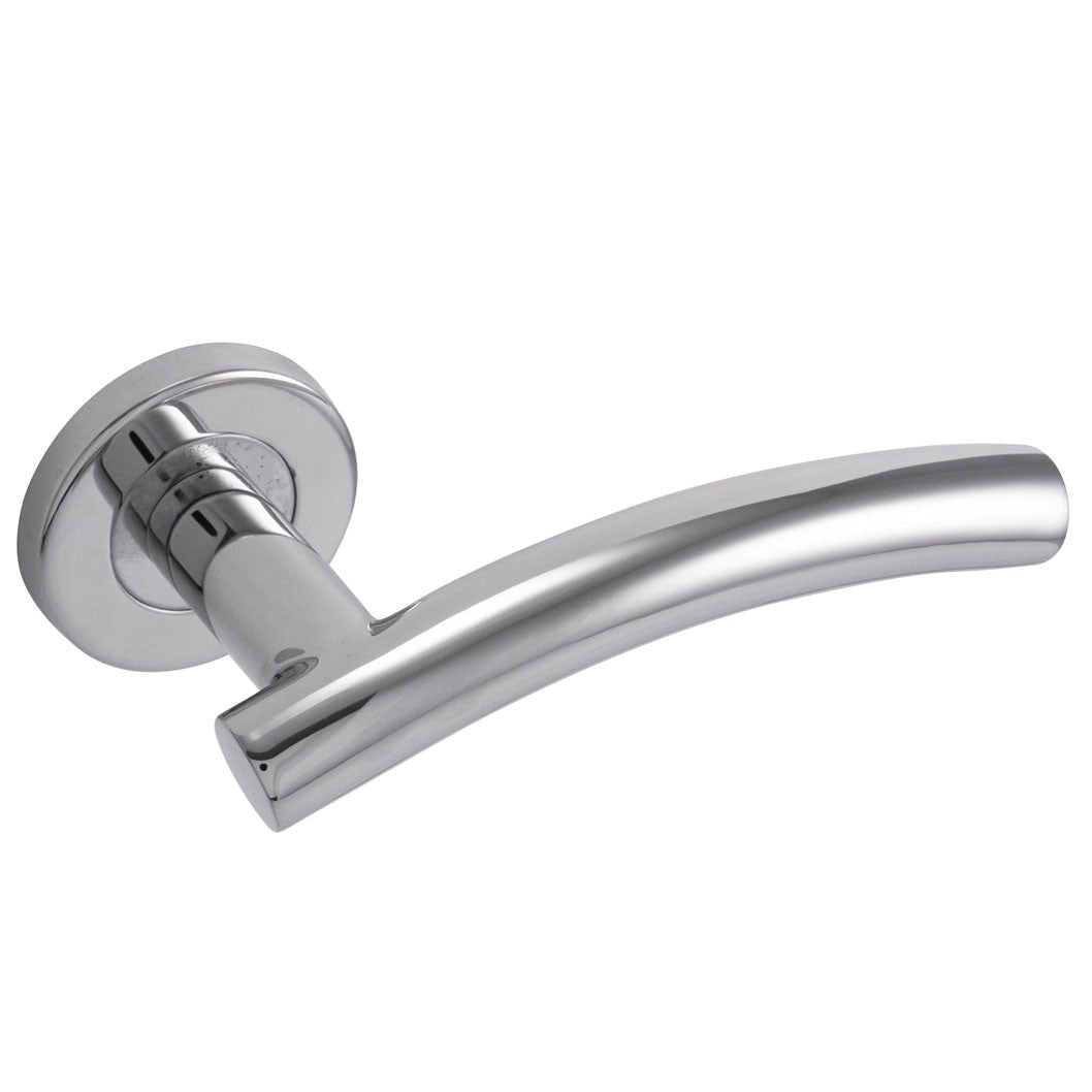 Frisco Eclipse 19mm Arched Lever On Rose Set - JJ Building Materials