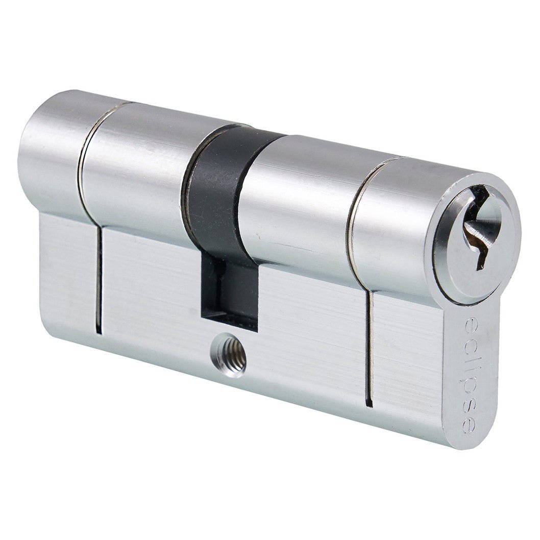 Frisco Eclipse 70mm Satin Chrome Eclipse Keyed Alike Euro Profile Cylinder (Double) - JJ Building Materials