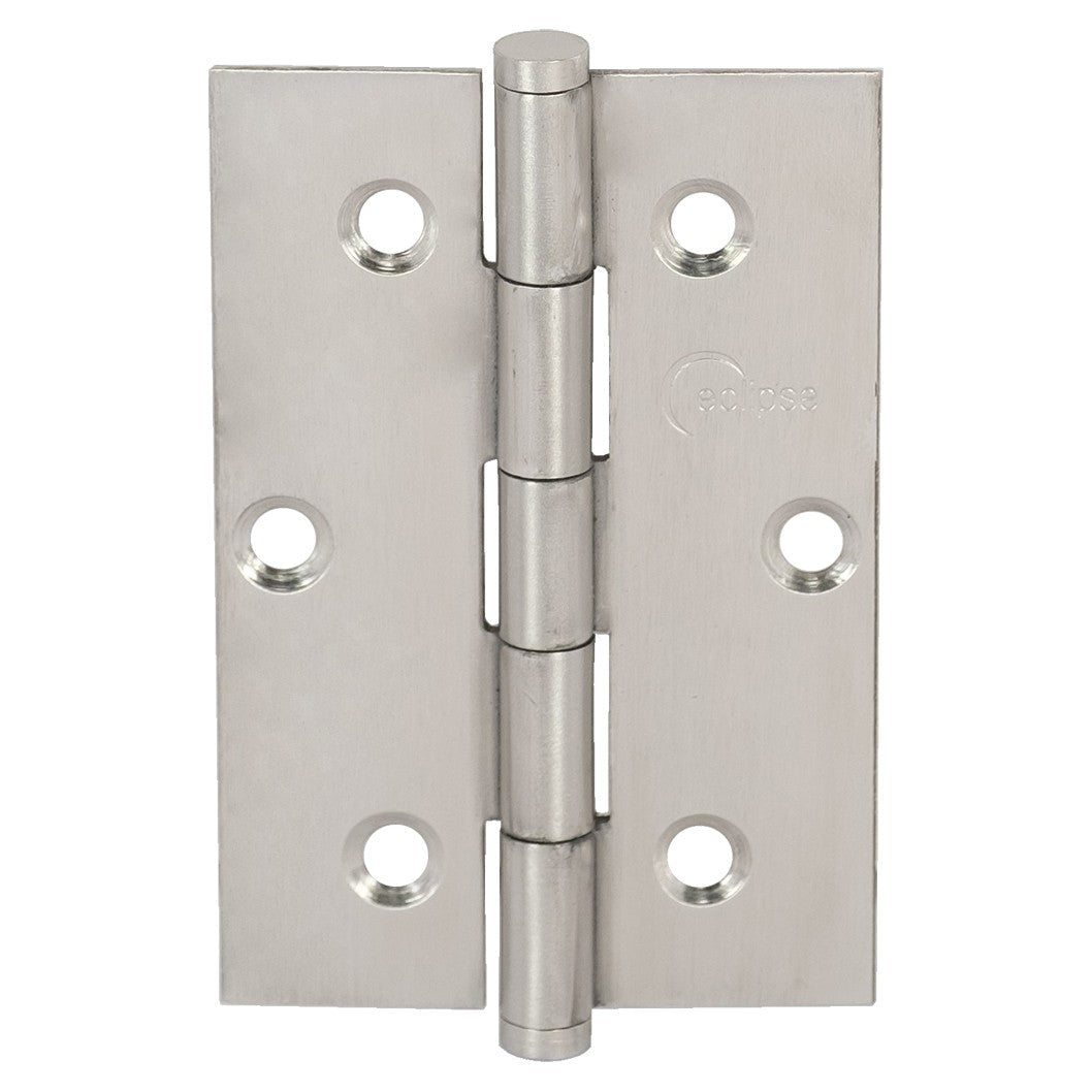 Frisco Eclipse 76x51mm Satin Stainless Steel Plain Butt Hinge (Pre-Pack) - JJ Building Materials