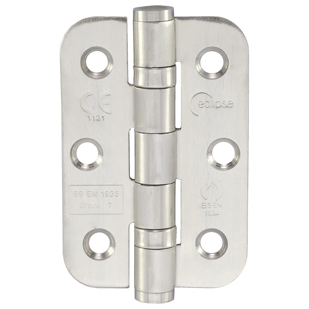 Frisco Eclipse 76x51x2mm Grade 7 Stainless Steel Radius Ball Bearing Hinge - JJ Building Materials