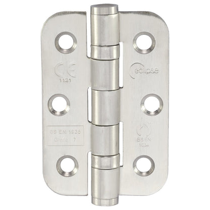 Frisco Eclipse 76x51x2mm Grade 7 Stainless Steel Radius Ball Bearing Hinge - JJ Building Materials