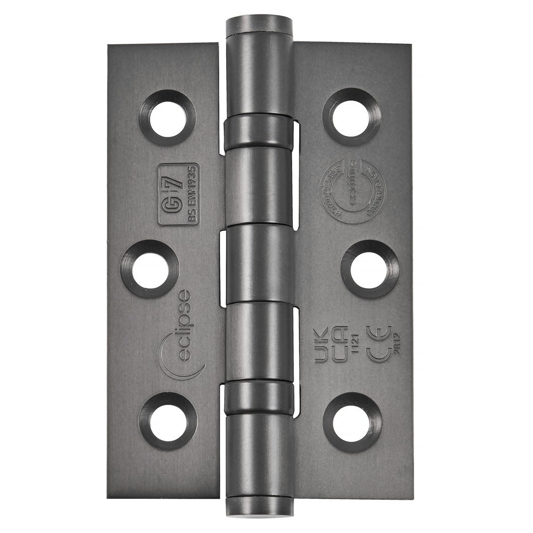 Frisco Eclipse 76x51x2mm Mid Steel Ball Bearing Hinge Grade 7 (Pre-Pack) - JJ Building Materials