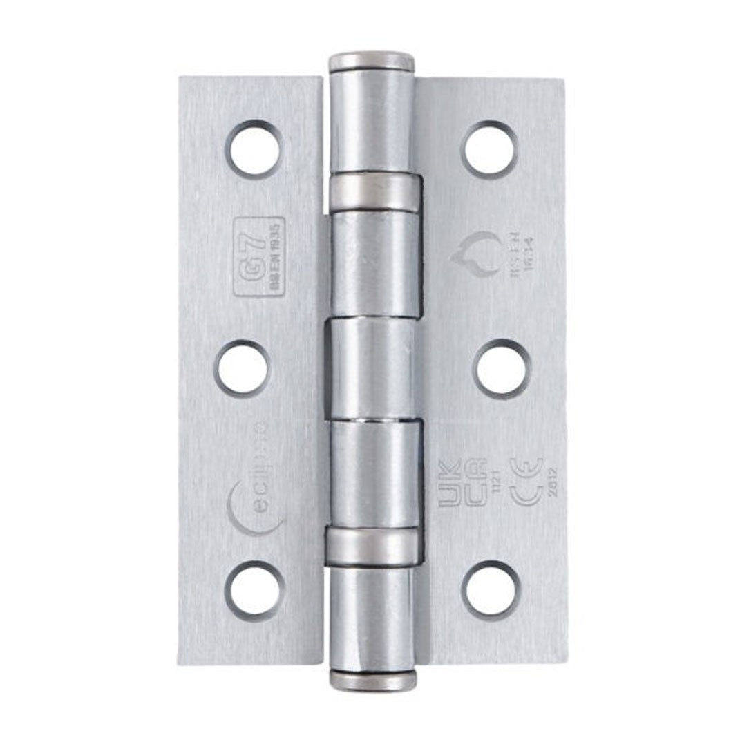 Frisco Eclipse 76x51x2mm Mid Steel Ball Bearing Hinge Grade 7 (Pre-Pack) - JJ Building Materials