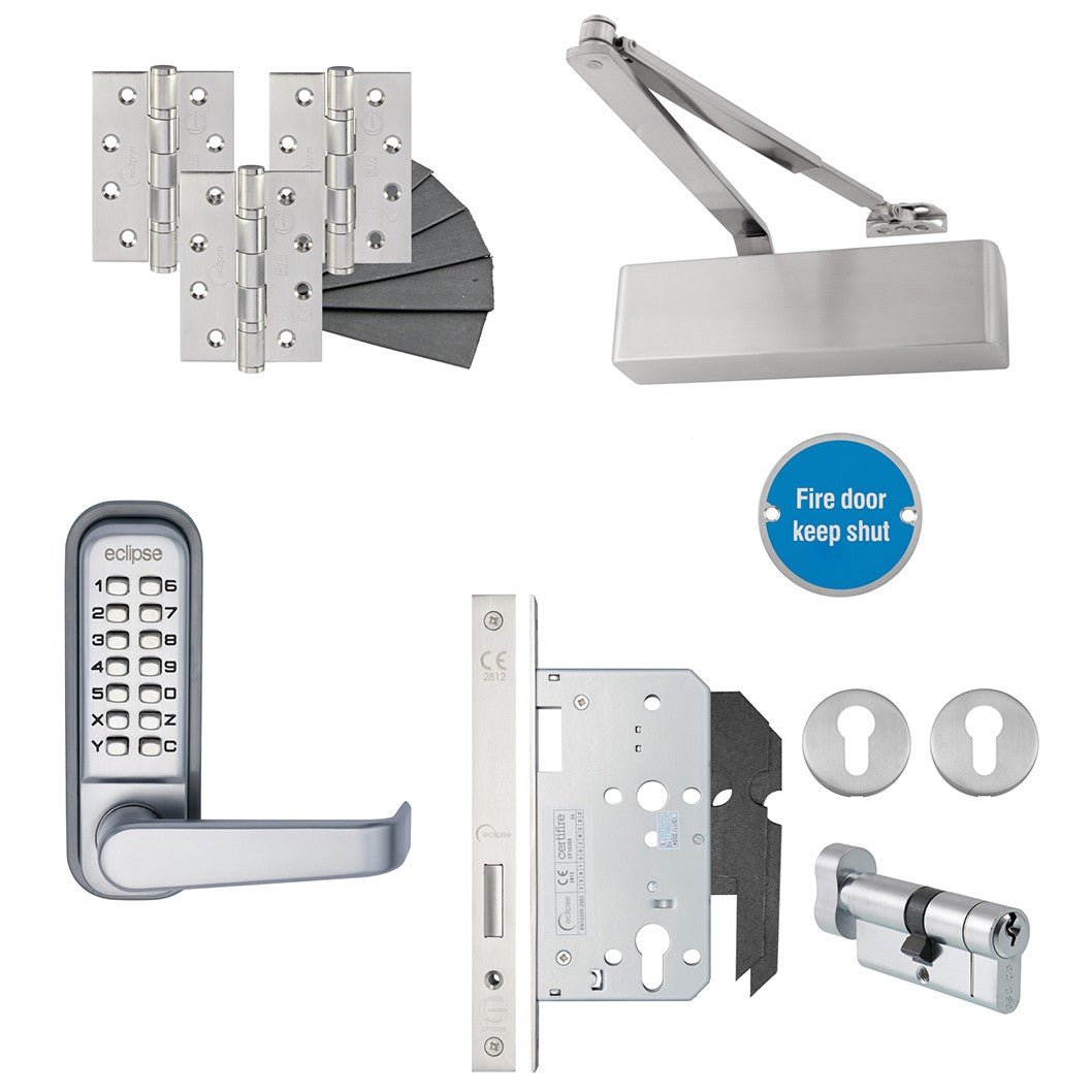 Frisco Eclipse Architectural Locking Self Close Store 80kg Door Kit - JJ Building Materials