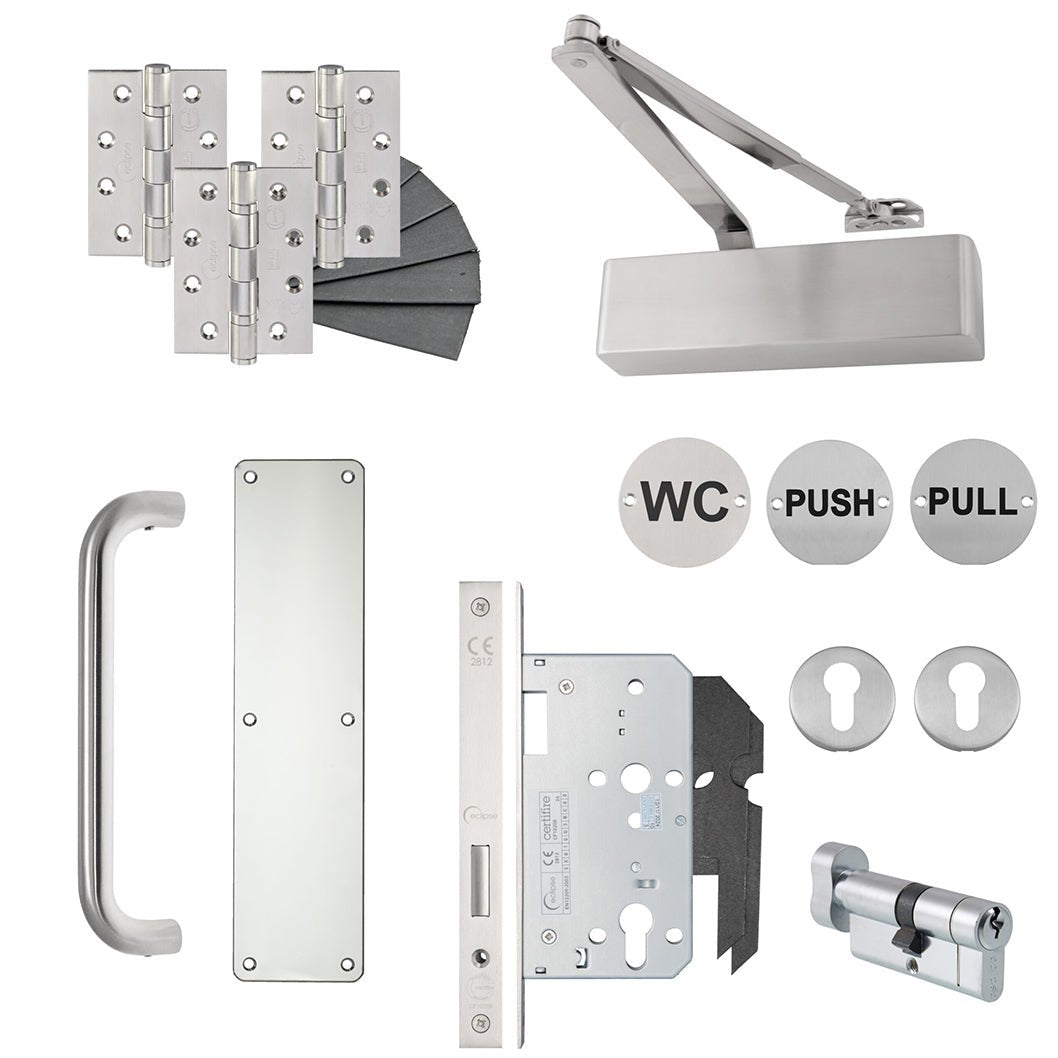 Frisco Eclipse Architectural WC Entrance 80kg Door Kit - JJ Building Materials