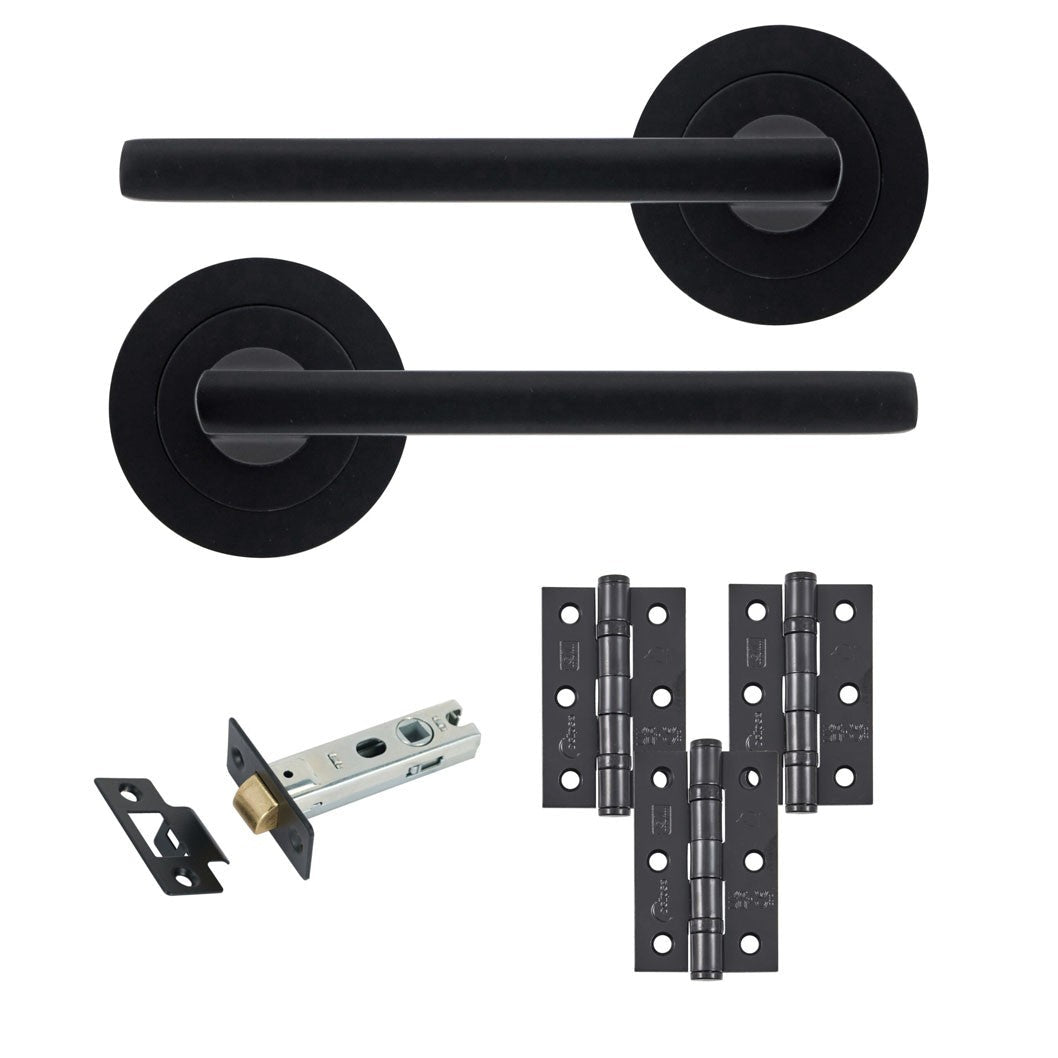 Frisco Eclipse Auriga Freestyle Latch Pack c/w 76mm Latch 3no 76x51mm Hinges - JJ Building Materials