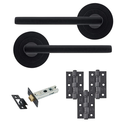 Frisco Eclipse Auriga Freestyle Latch Pack c/w 76mm Latch 3no 76x51mm Hinges - JJ Building Materials