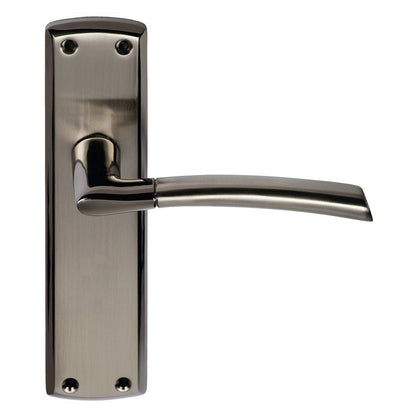 Frisco Eclipse Black Nickel/Satin Nickel Tifosi Lever Set - JJ Building Materials