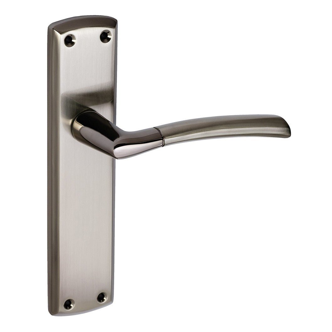 Frisco Eclipse Black Nickel/Satin Nickel Tifosi Lever Set - JJ Building Materials
