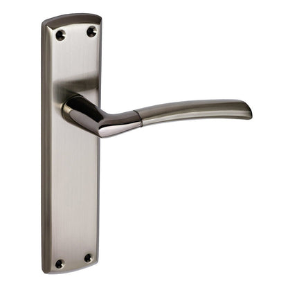 Frisco Eclipse Black Nickel/Satin Nickel Tifosi Lever Set - JJ Building Materials