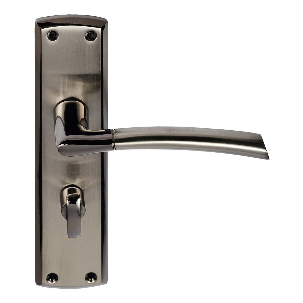 Frisco Eclipse Black Nickel/Satin Nickel Tifosi Lever Set - JJ Building Materials