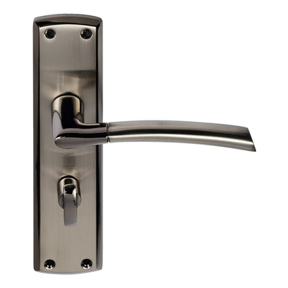 Frisco Eclipse Black Nickel/Satin Nickel Tifosi Lever Set - JJ Building Materials