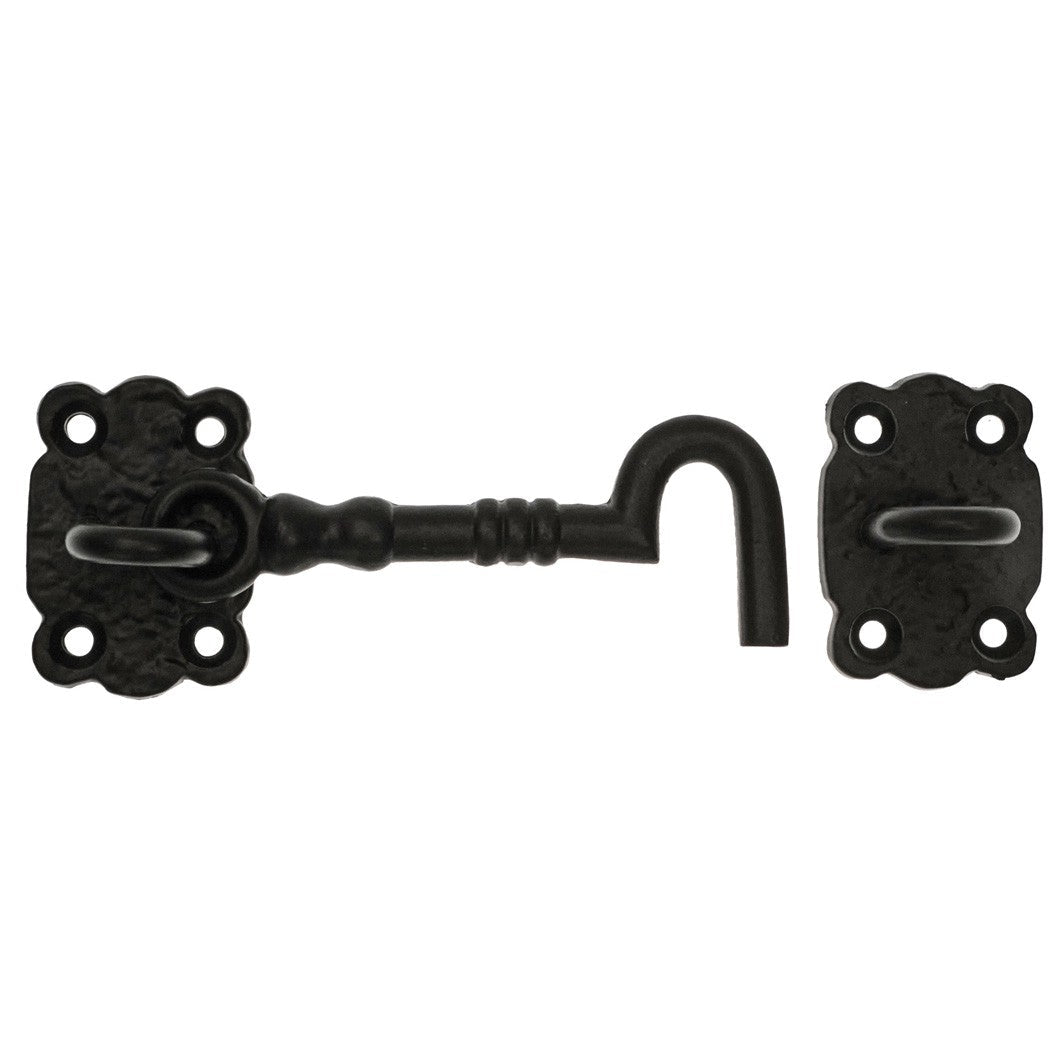 Frisco Eclipse Black Pattern Antique Cabin Hook (Pre-Pack) - JJ Building Materials