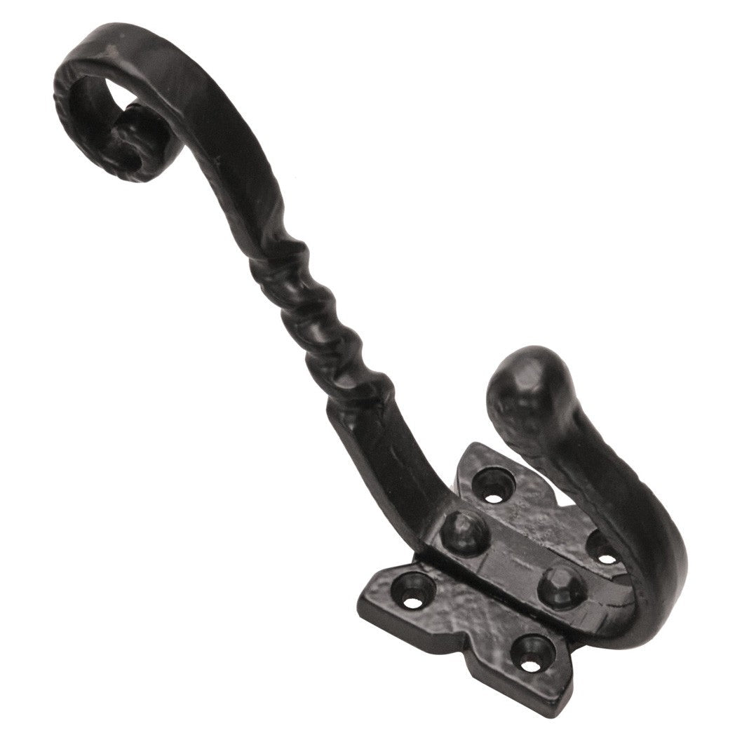Frisco Eclipse Black/Antique 152mm Hat & Coat Hook (Pre-Pack) - JJ Building Materials