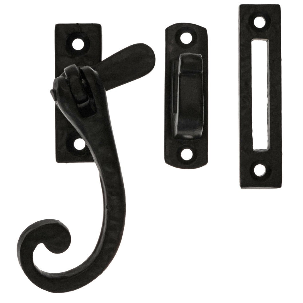 Frisco Eclipse Black/Antique Curly Tail Casement Fastener - JJ Building Materials