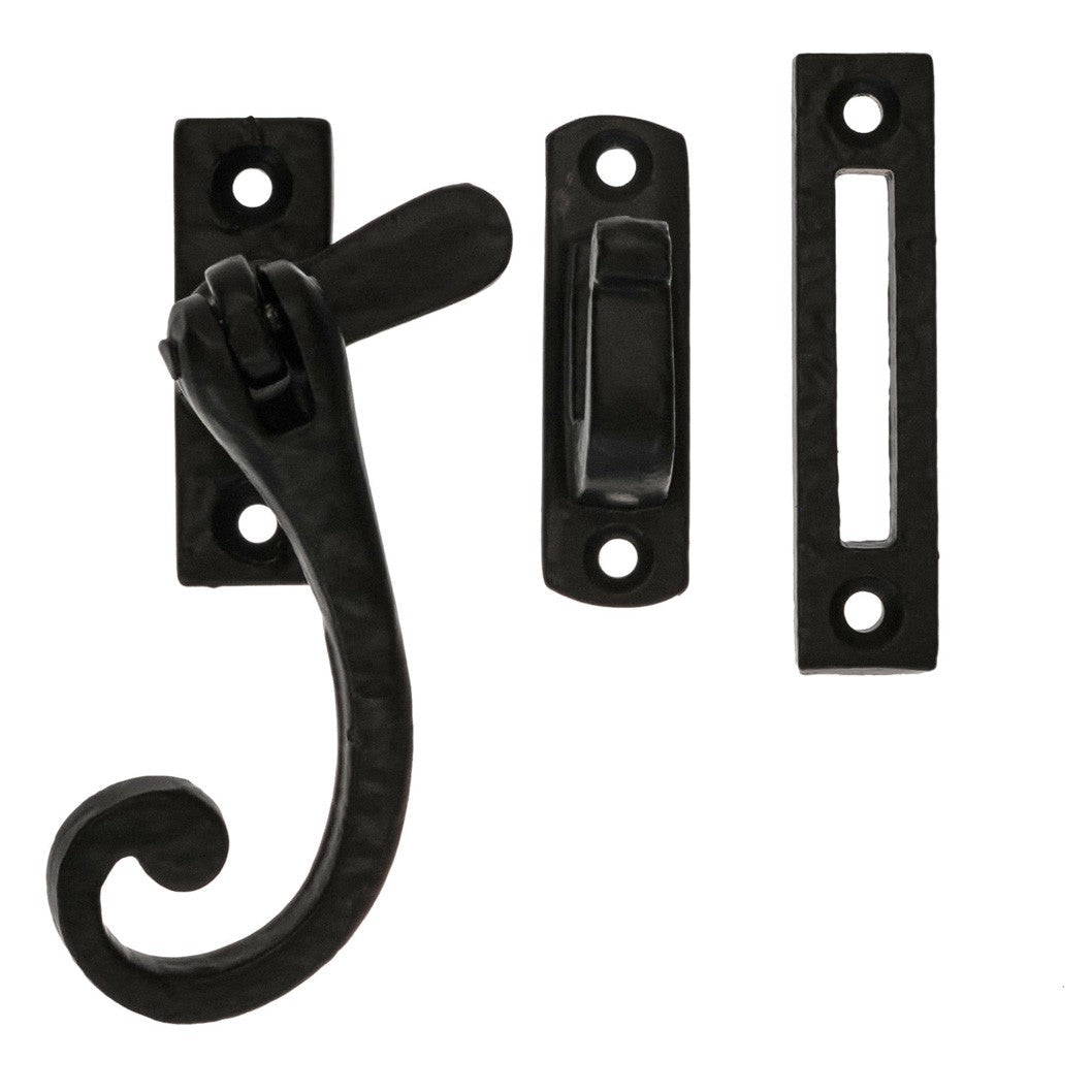 Frisco Eclipse Black/Antique Curly Tail Casement Fastener (Pre-Pack) - JJ Building Materials