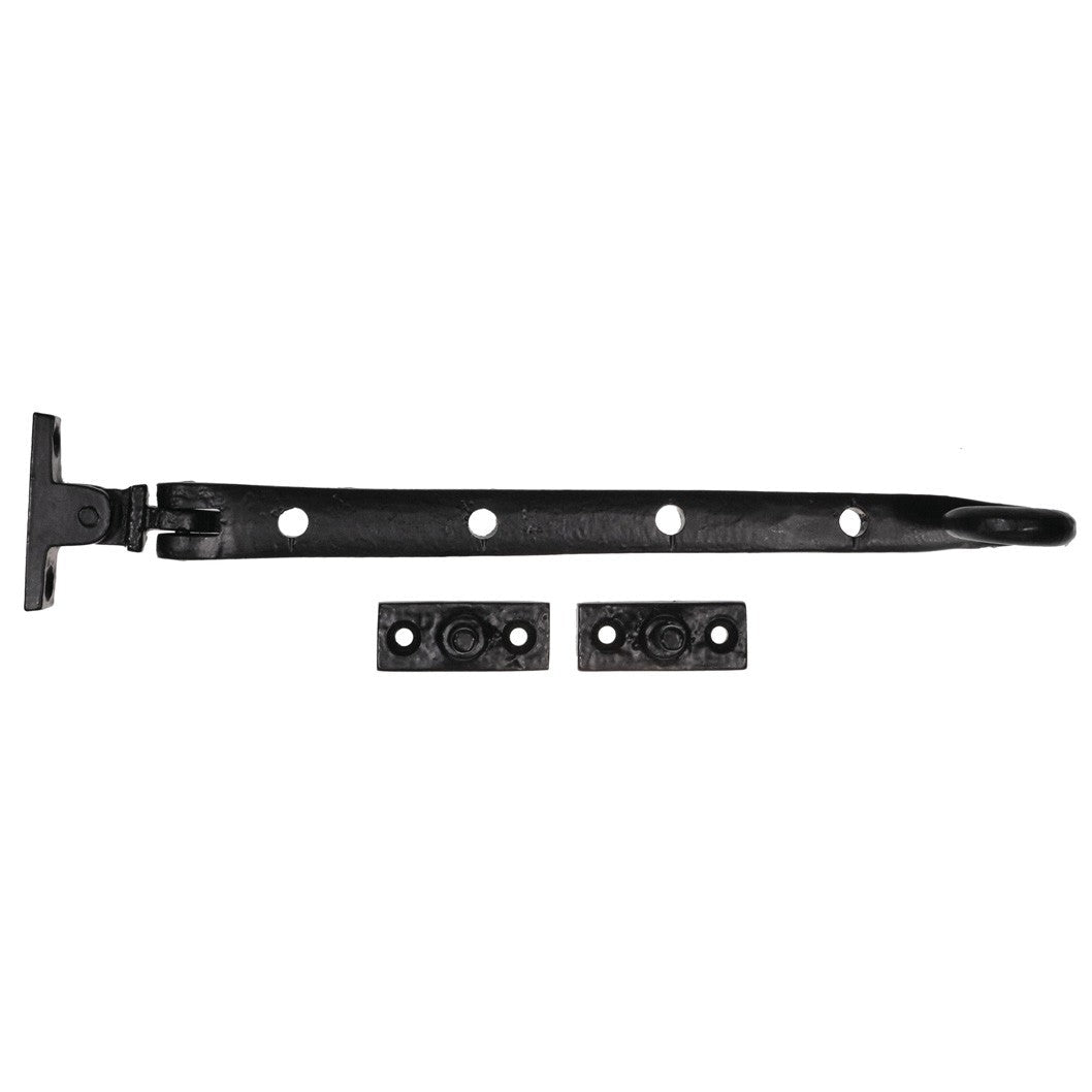 Frisco Eclipse Black/Antique Pattern 254mm Curly Tail Casement Stay - JJ Building Materials