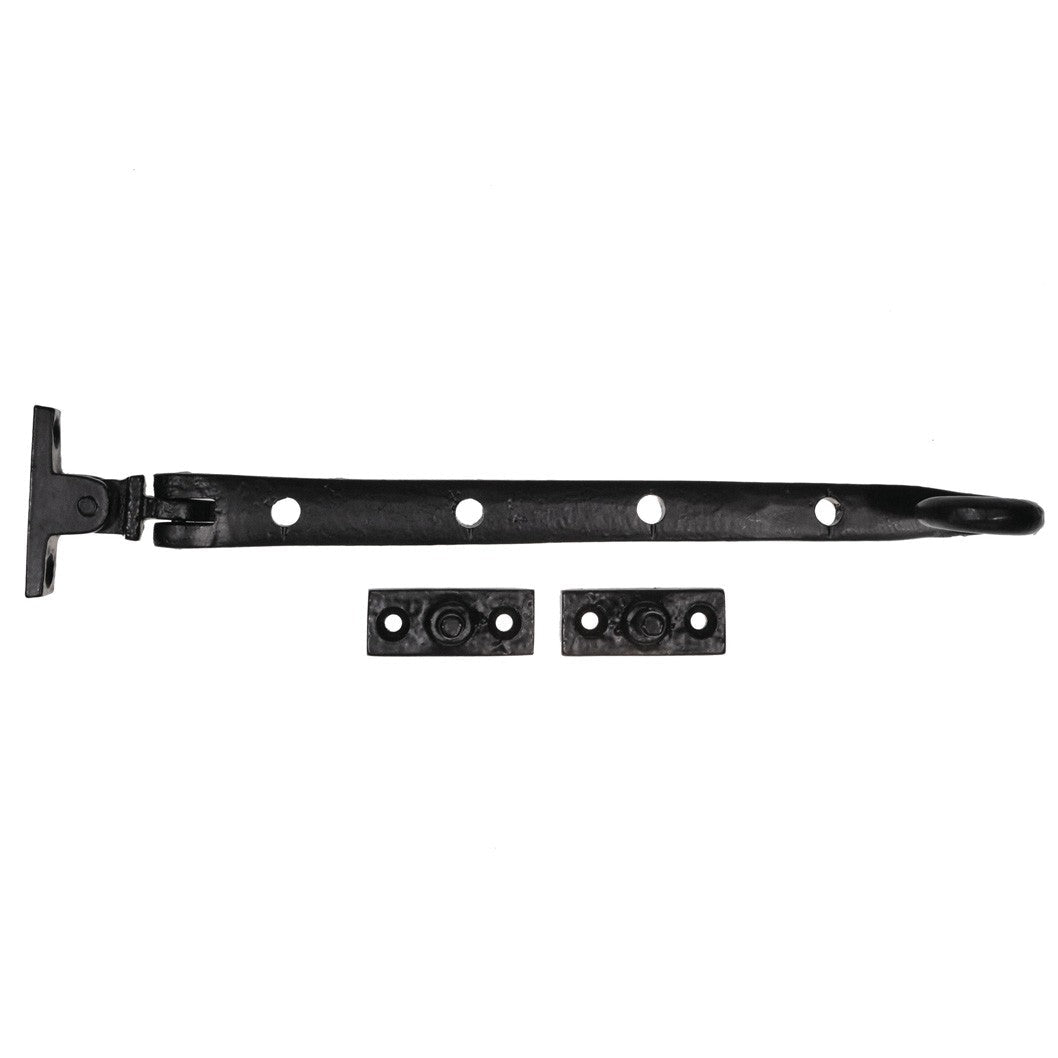 Frisco Eclipse Black/Antique Pattern 254mm Curly Tail Casement Stay (Pre-Pack) - JJ Building Materials