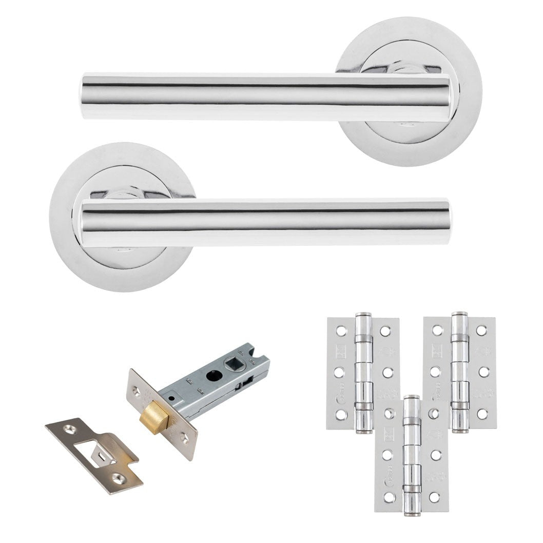 Frisco Eclipse Corvette Freestyle Latch Pack c/w 76mm Latch 3no 76x51mm Hinges - PCP - JJ Building Materials