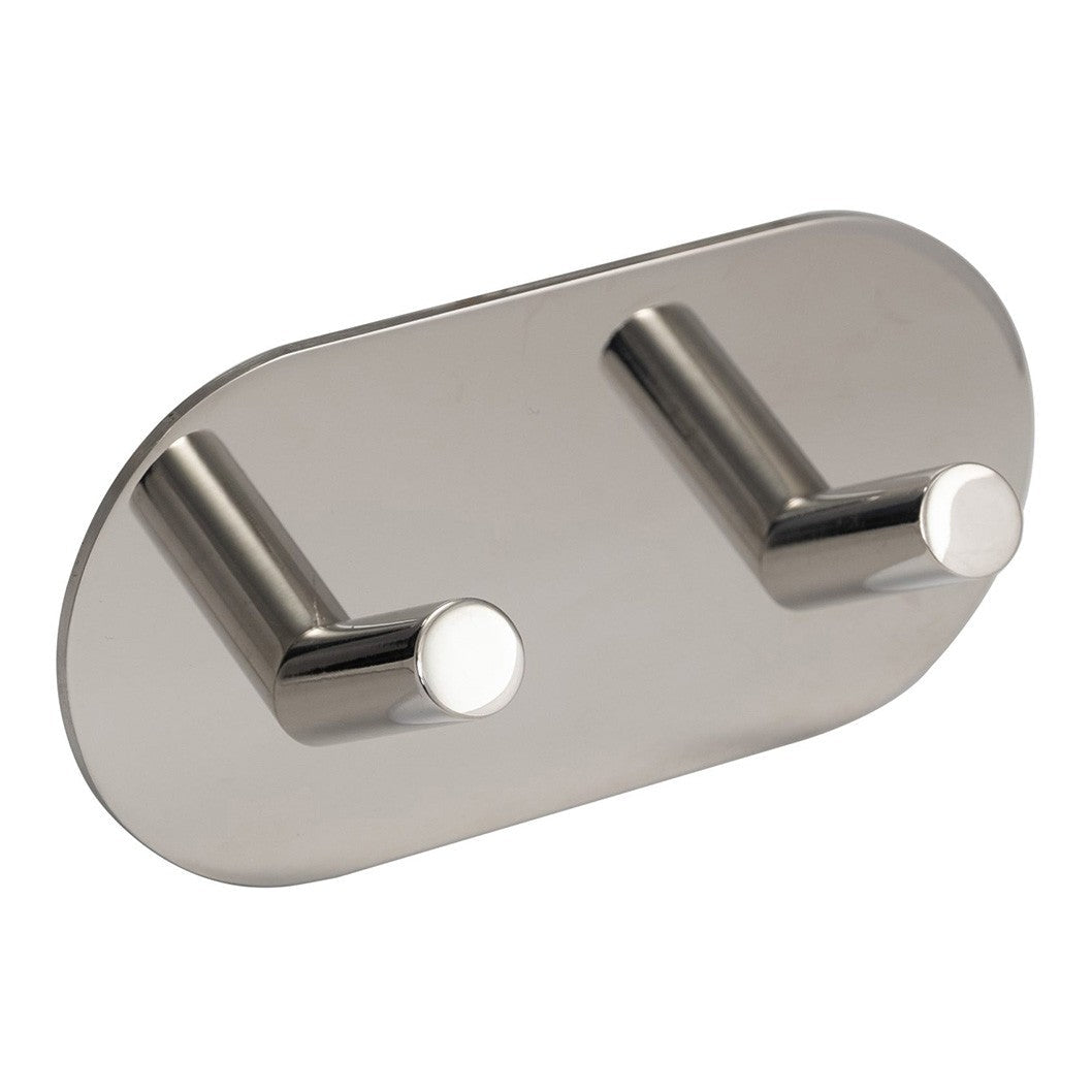 Frisco Eclipse Double Angled Self-Adhesive Coat Hook - JJ Building Materials