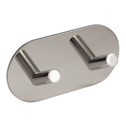 Frisco Eclipse Double Angled Self-Adhesive Coat Hook (Pre-Pack) - JJ Building Materials