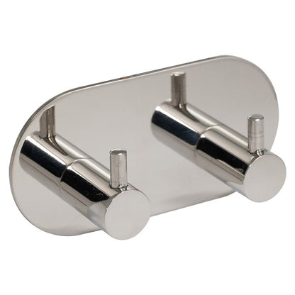 Frisco Eclipse Double Self-Adhesive Coat Hook (Pre-Pack) - JJ Building Materials