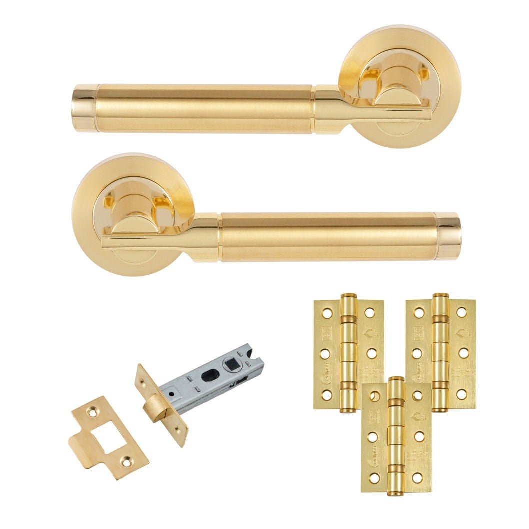 Frisco Eclipse Elettra Freestyle Latch Pack c/w 76mm Latch 3no 76x51mm Hinges - JJ Building Materials