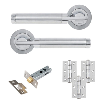 Frisco Eclipse Elettra Freestyle Latch Pack c/w 76mm Latch 3no 76x51mm Hinges - JJ Building Materials